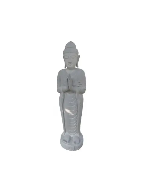 Product image 1 of the product “Standing Buddha made of Riverstone, position Namaskara , H. 119cm. ”